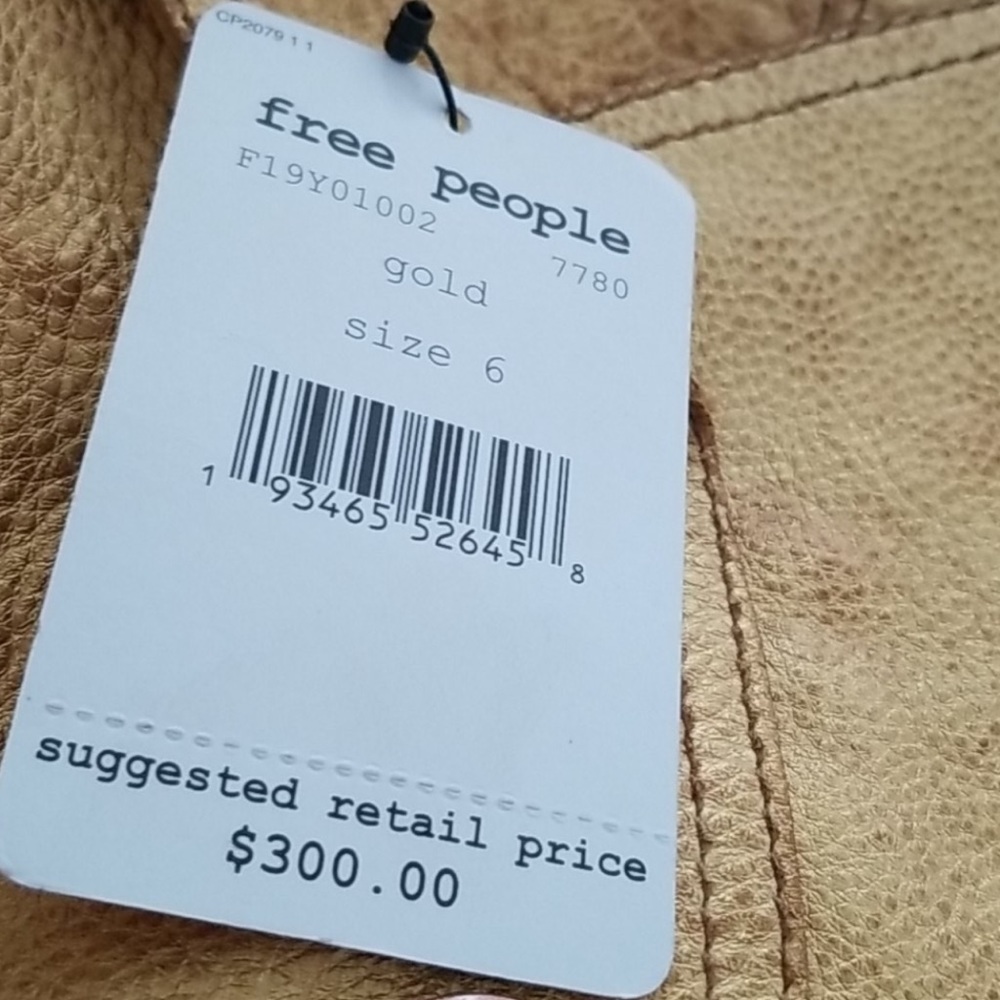 NWT 100% Leather Free People Goldie Mini Dress - Picture 5 of 5